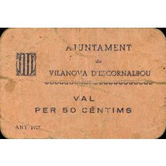 50 Céntimos Vilanova d`Escornalbou