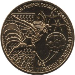 Monnaie de Paris Tourist Token - La France double championne du monde de Football 1998-2018