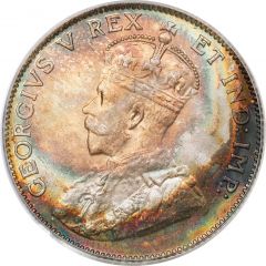 25 Cents - George V w/o `DEI GRATIA`