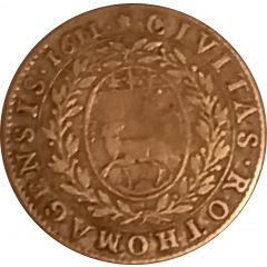 Jeton Civitas Rothomagensis Louis XIII 1611