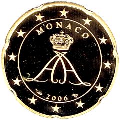 20 Euro Cents - Albert II 2nd type, 1st map