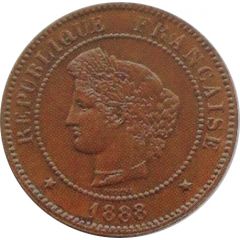 5 Centimes Piéfort en bronze de Oudiné