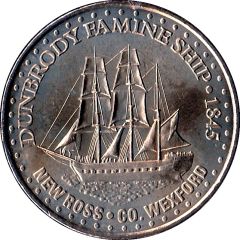 Monnaie de Paris Tourist Token - Hibernia Collection New Ross, Co. Wexford - Dunbrody Famine Ship 1845