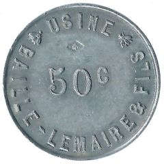 50 centimes - Usine Baille-Lemaire - Crosne [91] - Besançon [25]