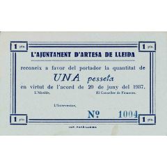 1 Peseta Artesa de Lleida