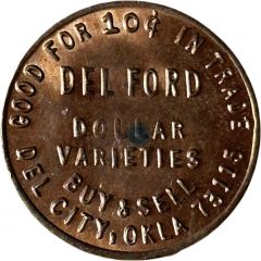 10 Cents - Del Ford Dollar Varieties Del City, Oklahoma