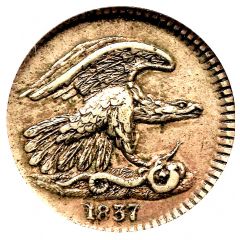 12 1/2 Cents - Hard Times Merchant Token - R. E. Russell
