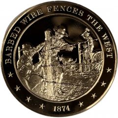Medal - History of the United States Barbed Wire Fences the West