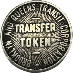 Transfer Token - Brooklyn and Queens Transit Corporation New York