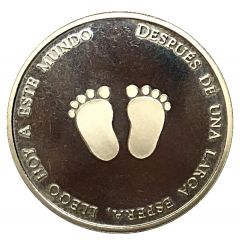 Token - Birth baby Footprints, Spanish