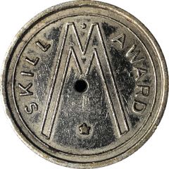 Game Token - Skill Award White metal