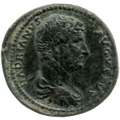 Dupondius or As - Hadrian IVSTITIA AVG COS III P P S C, Justitia