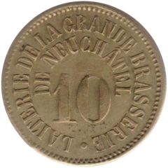 10 centimes - Laiterie de la Grande Brasserie Neuchâtel