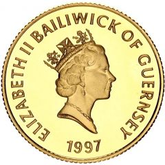 25 Pounds - Elizabeth II Golden Wedding - Gold