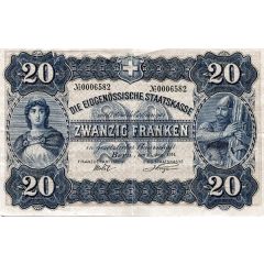 20 Francs - Federal Treasury German text