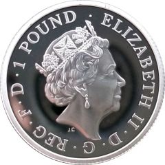 1 Pound - Elizabeth II 5th portrait, 1/2 oz Fine Silver