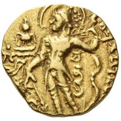 Dinar - Chandragupta II Archer type` Crowned King