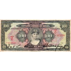 100 Mil Réis Caixa de Estabilização, 1st. Print