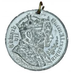 Medallion Large - Edward VII and Alexandra Coronation