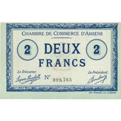 2 Francs - Chambre de Commerce d`Amiens [80]