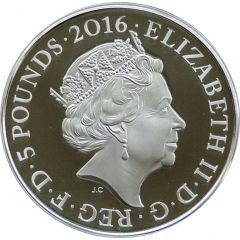 5 Pounds - Elizabeth II Dreadnought, Silver Proof