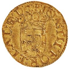 Cruzado Calvario `Pearly circle on rev.` - João III 2nd type, Lisboa