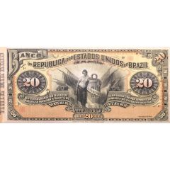 20 Mil Réis Banco da República dos Estados Unidos do Brazil, 1st. Print