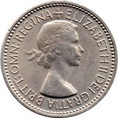 1 Shilling - Elizabeth II Scottish shield, with `BRITT:OMN`