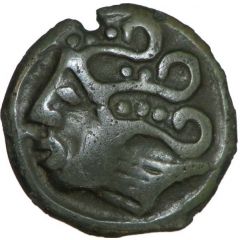 Potin with crosslets, hairstyle with globules