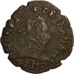 Double Tournois - Henri III Lyon mint, 2nd type