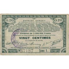 20 Centimes - 70 Communes