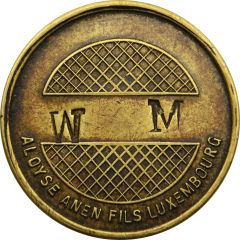 Token - Aloyse Anen Fils Luxembourg Countermarked `W M`