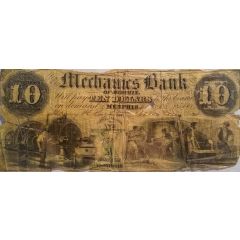10 Dollars Mechanics Bank - Tennessee