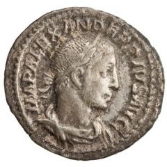 Denarius - Severus Alexander P M TR P XI COS III P P, Sol