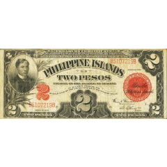 2 Pesos Treasury certificate, Without pesos over 2, Red 2