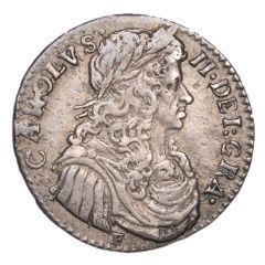 1/2 Merk - Charles II 1st Coinage, Type III