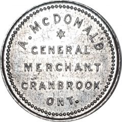 5 Cents - A. McDonald Cranbrook, Ontario