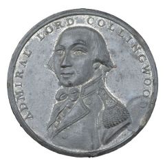 Souvenir - George III Battle of Trafalgar, white metal
