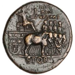 Sestertius - Vespasian IMP T CAES DIVI VESP F AVG P M TR P P P COS VIII