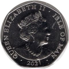 50 Pence - Elizabeth II Alice, Colourised