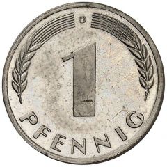 1 Pfennig Reverse trial strike