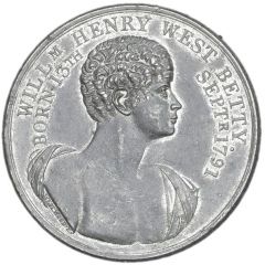 Medal - George III William Betty, J. Westwood, white metal