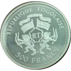 500 Francs Benedict XVI