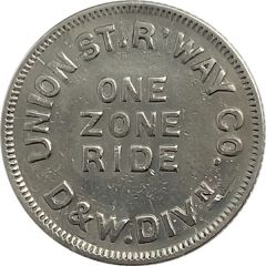 1 Zone Ride - Union St. R`Way Co. New Bedford, Massachusetts