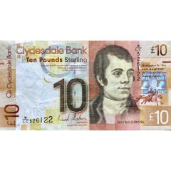 10 Pounds Clydesdale Bank