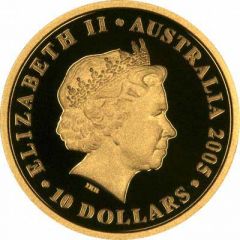 10 Dollars - Elizabeth II 4th Portrait - 90th Anniversary of ANZAC - Gold Proof