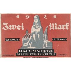 2 Mark Liga zum Schutze der Deutschen Kultur