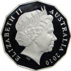 50 Cents - Elizabeth II 4th Portrait - Royal Engagement - Silver Proof