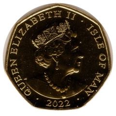50 pence - Elizabeth II Platinum Jubilee - God Save Our Gracious Queen, Gold plated