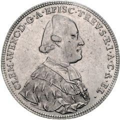 1/2 Thaler - Clemens Wenzel of Sachsen 1/2 Konventionstaler